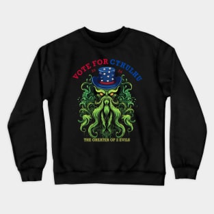 Vote for Cthulhu President 2024 Election Crewneck Sweatshirt